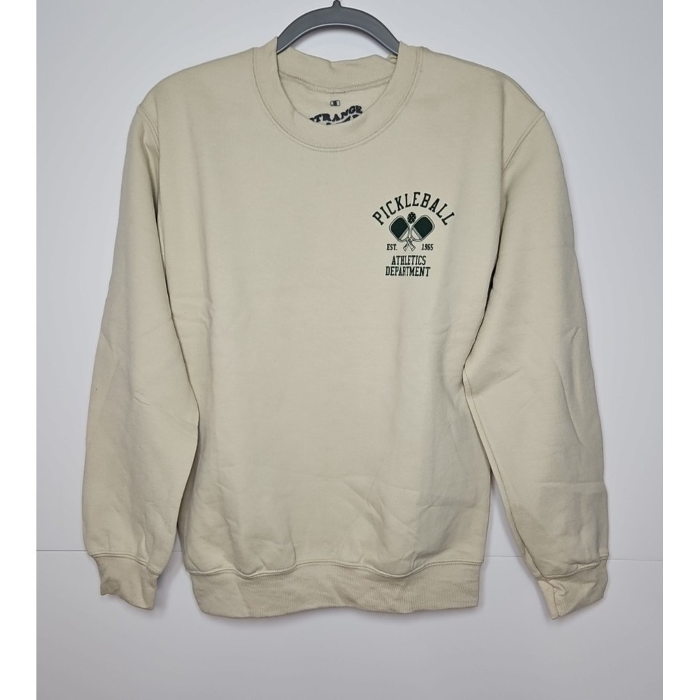 Strange Daze Mens Beige Los Angeles‎ Pickleball Sweatshirt Size Small NWOT